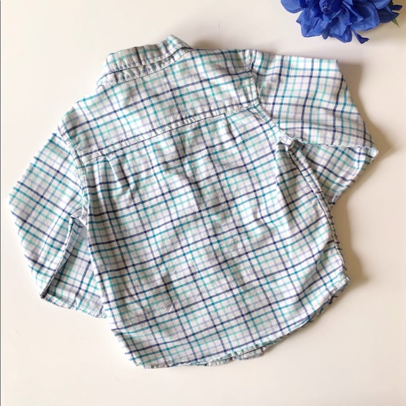 THE CHILDRENS PLACE 3T BLUE PLAID LONG SLEEVE DRES - Picture 6 of 6